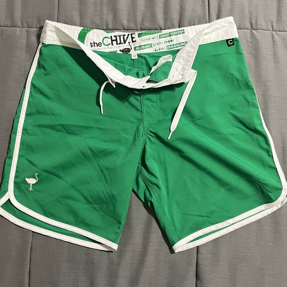 The Chive Keep calm and chive on swim board shorts